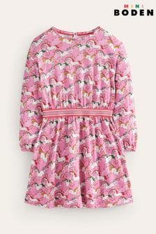 Boden Blouson Sleeve Printed Dress