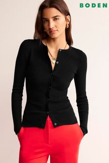 黑色 - Boden 棉质肋条开衫 (N70612) | NT$3,030