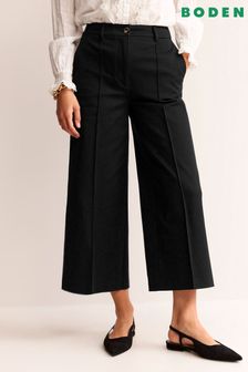 Черный - Широкие укорочные брюки Boden Clean (N70627) | €152