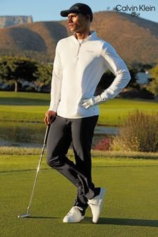 رداء علوي طبقة أساسية أبيض بنصف سحاب Newport من Calvin Klein Golf (N70643) | 223 ر.س