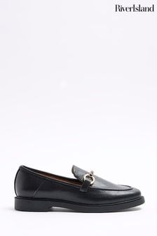 River Island Black Chain Detail Loafers (N70808) | €40