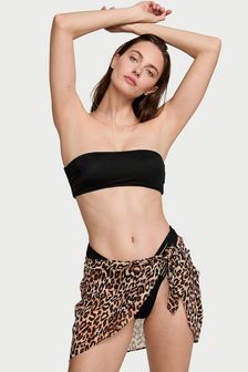 Коричневый с леопардовым принтом - Victoria's Secret Sheer Crinkle Sarong (N70867) | €38