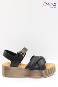 أسود - Blowfish Malibu Women's Linder-b Cross Flatform Sandals (N70927) | 297 ر.ق