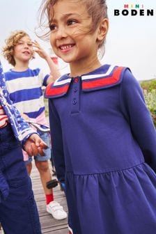 Boden Blue Sailor Sweatshirt Dress (N71101) | kr350 - kr415