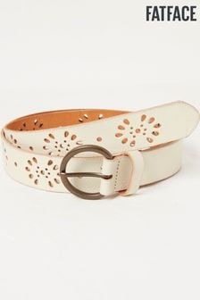 FatFace White Floral Laser Cut Belt (N71129) | AED194