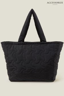 Accessorize Large Quilted Tote Black Bag (N71152) | €50