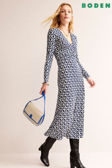 Boden Blue Elodie Empire Midi Dress (N71267) | AED543