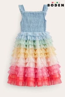 Boden Blue Rainbow Skirt Tulle Dress (N71320) | 282 QAR - 307 QAR