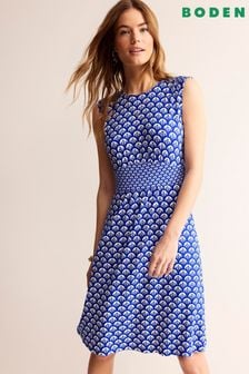 Boden Blue Petite Thea Sleeveless Short Dress (N71349) | AED305