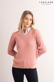 Lakeland Leather Pink Thea 2 in 1 Shirt Jumper (N71431) | OMR21