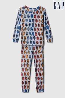Gap Grey Multi Marvel Organic Cotton Pyjama Set (12mths-5yrs) (N71465) | kr370