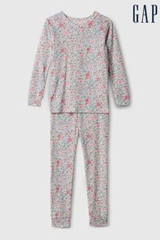Roz floral - Set pijamale cu Imprimeuri grafică din bumbac organic Gap (12 luni - 5 ani) (N71467) | 107 LEI