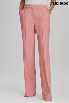 Reiss Pink Millie Flared Suit Trousers (N71500) | $297