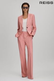 Reiss Pink Millie Petite Flared Suit Trousers (N71513) | SGD 463