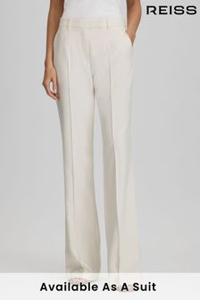 Reiss Cream Millie Flared Suit Trousers (N71518) | $409