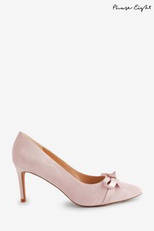 Phase Eight Pink Suede Bow Front Court Shoes (N71527) | €138