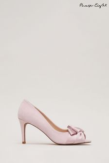 Phase Eight Pink Satin Twist Peep Toe Shoes (N71557) | AED605