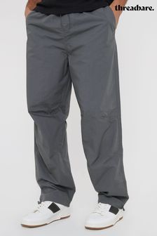 Threadbare Grey Cotton Relaxed Fit Jogger Style Cuffed Trousers (N71596) | SGD 54