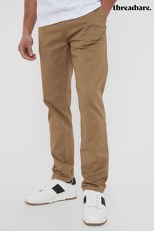 Threadbare Cotton Regular Fit Chino Trousers with Stretch