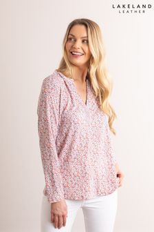 Lakeland Leather Pink Lilli Floral Print Jersey Top