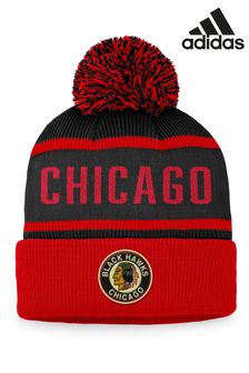 adidas Red NHL Chicago Blackhawks Heritage Bobble Hat (N71743) | AED122