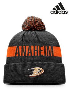 adidas Black NHL Anaheim Ducks Fundamental Bobble Hat (N71762) | AED122