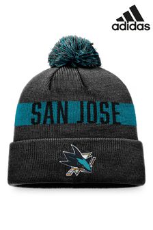 adidas Black NHL San Jose Sharks Fundamental Bobble Hat (N71794) | $61