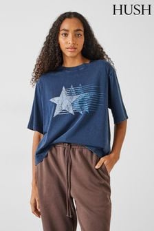 Hush Blue Ruby Boxy Star T-Shirt (N71879) | OMR20