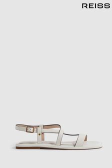 Reiss Adelyn Flat Strappy Leather Sandals