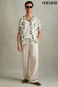 Reiss Stone Arden Relaxed Twill Drawstring Trousers (N72493) | SGD 408