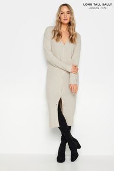 Long Tall Sally Grey Ribbed Longline Cardigan (N72566) | €53