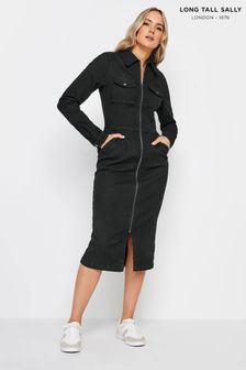 Long Tall Sally Black Zip Through Dress (N72585) | €60