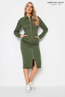 Zelena - Long Tall Sally obleka z zadrgo (N72587) | €51