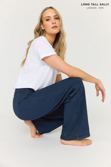 Long Tall Sally Blue PREMIUM Tall Wide Leg Jeans (N72619) | 287 SAR