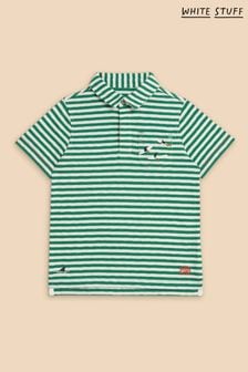 White Stuff Green Surfers Stripe Polo Shirt (N72645) | KRW29,900
