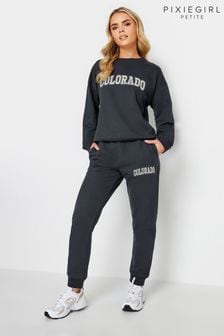 PixieGirl Petite Blue 'Colorado' Slogan Joggers (N72669) | €35