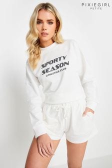 PixieGirl Petite White Jogger Shorts (N72725) | €28