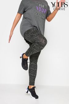 Yours Curve Grey Patchwork Active Leggings (N72753) | €13.50