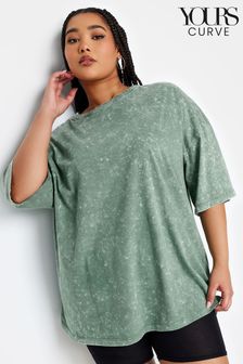 Verde - Tricou cu croi pătrat mărimi mari Yours (N72900) | 113 LEI
