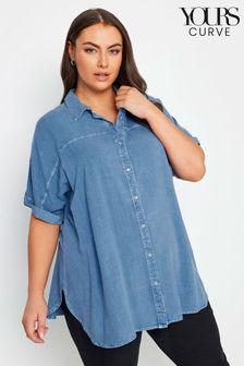 Yours Curve Blue Chambray Shirt (N72921) | €35