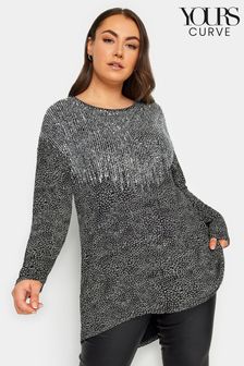 Yours Curve Embellished Dipped Back Top (N72942) | 173 LEI