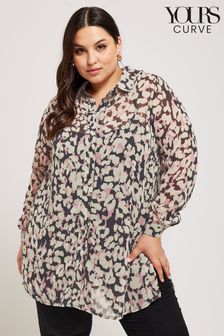 Imprimé animal - Chemise Yours London Curve à fleurs longue Animal imprimé (N72976) | €46