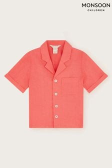 Monsoon Orange Relaxed Linen Shirt (N73148) | HK$185 - HK$216
