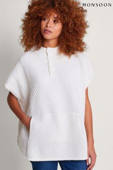 Monsoon Shay Quilted Stitch Poncho