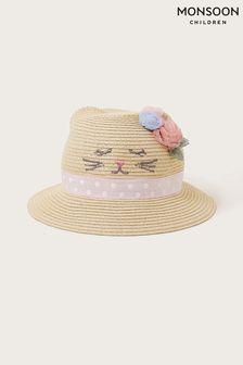 Monsoon Baby Kitty Straw Hat
