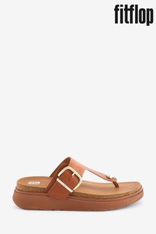 FitFlop Natural Gen Buckle Leather Toe Post Sandals (N73805) | 191 €