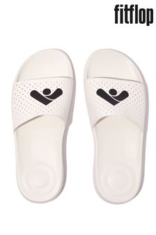 FitFlop Mens Iqushion Arrow Pool White Slides (N73808) | €55