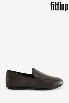 FitFlop Allegro Crush-back Leather Black Loafers (N73835) | 153 €