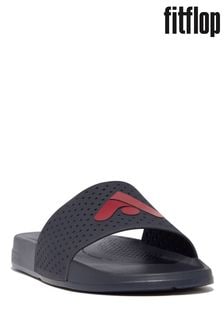 Fitflop Mens Blue Iqushion Arrow Pool Slides (N74023) | 239 LEI