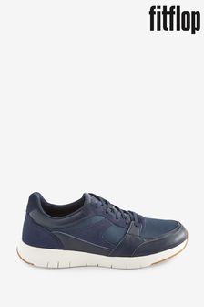 FitFlop Mens Blue Anatomiflex Material Mix Panel Sneakers (N74024) | €146